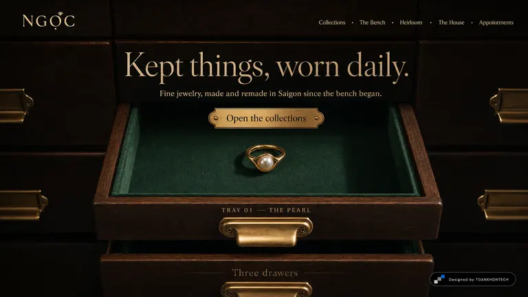 NGỌC — Fine jewelry, made and remade in Saigon since the bench began.