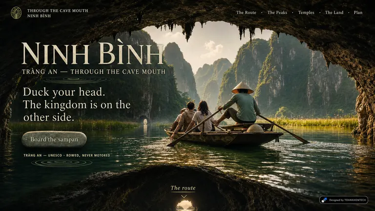 NINH BÌNH — THROUGH THE CAVE MOUTH — Duck your head. The kingdom is on the other side.