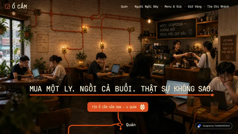 Ổ CẮM — Mua một ly. Ngồi cả buổi. Thật sự không sao.