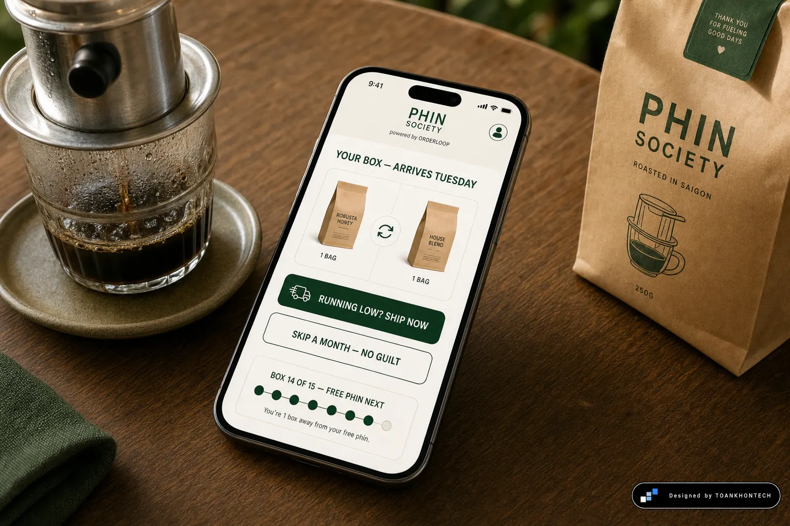 ORDERLOOP website concept artboard focused on field handoff