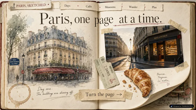 PARIS, SKETCHED — Paris, one page at a time.