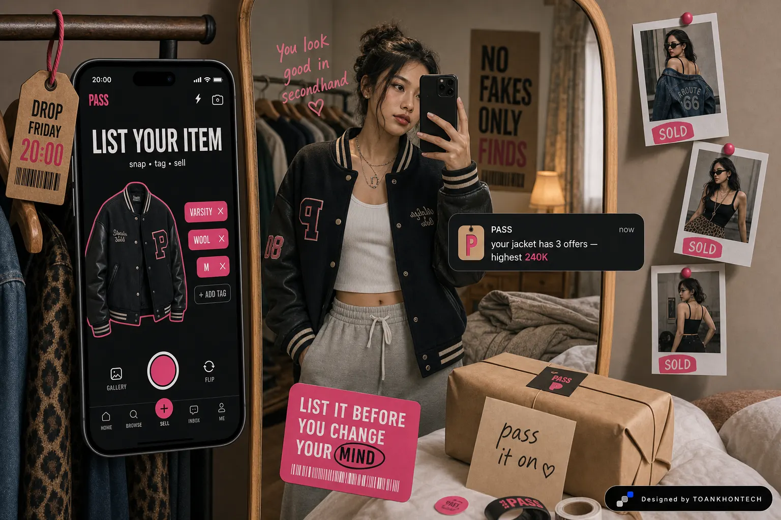 PASS website concept artboard focused on context