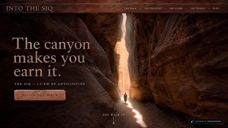 INTO THE SIQ — The canyon makes you earn it.