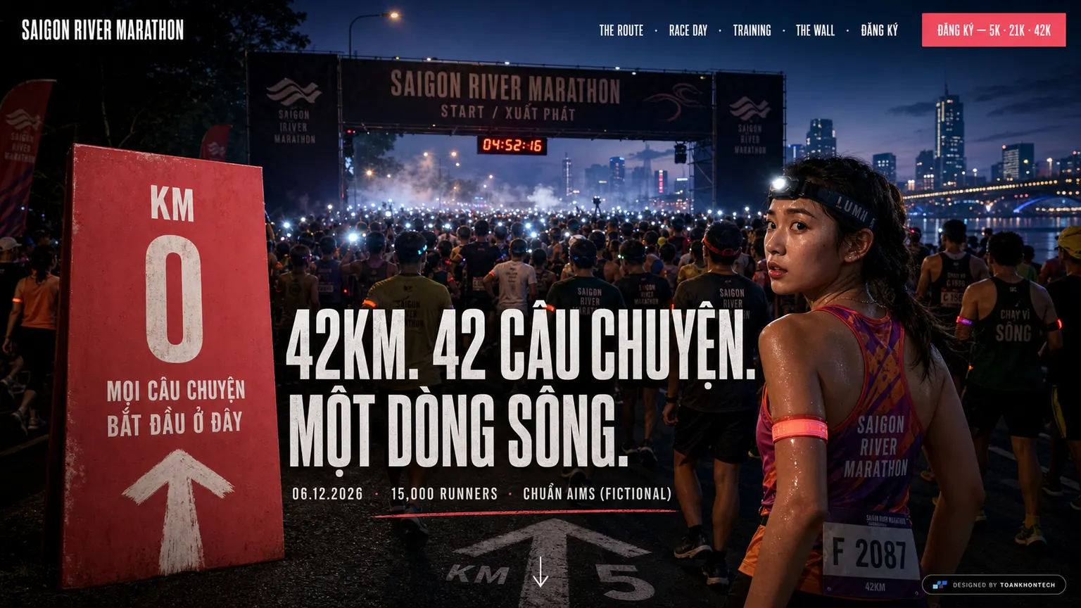 SAIGON RIVER MARATHON opening interface — an event and community website