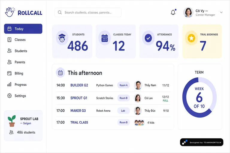 ROLLCALL — SPROUT LAB — Saigon · 486 students