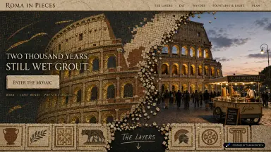 ROMA IN PIECES — Two thousand years, still wet grout.