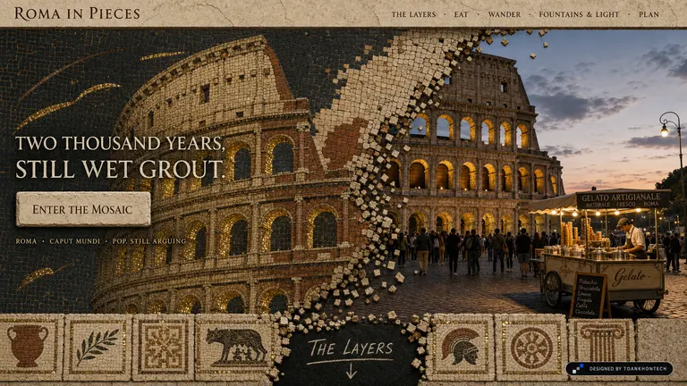 ROMA IN PIECES — Two thousand years, still wet grout.
