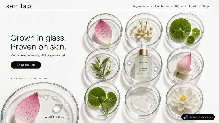 sen.lab — Vietnamese botanicals, clinically measured.