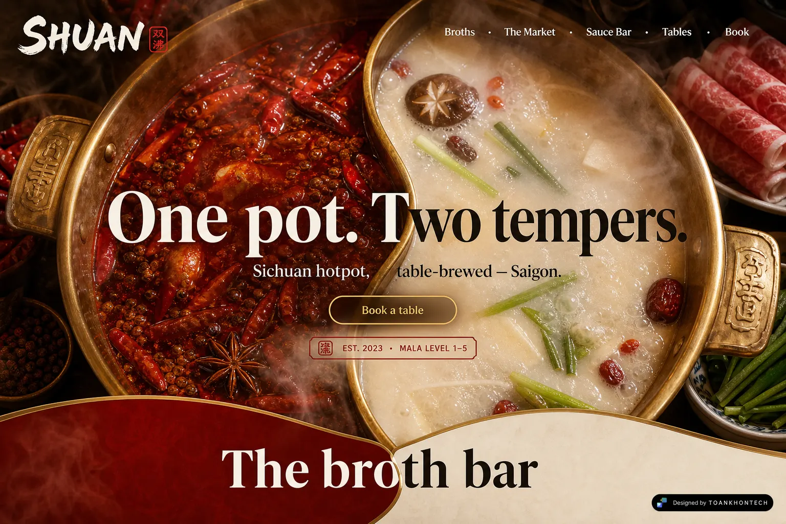 SHUAN — Sichuan hotpot, table-brewed — Saigon.