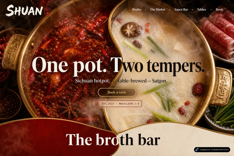 SHUAN — Sichuan hotpot, table-brewed — Saigon.