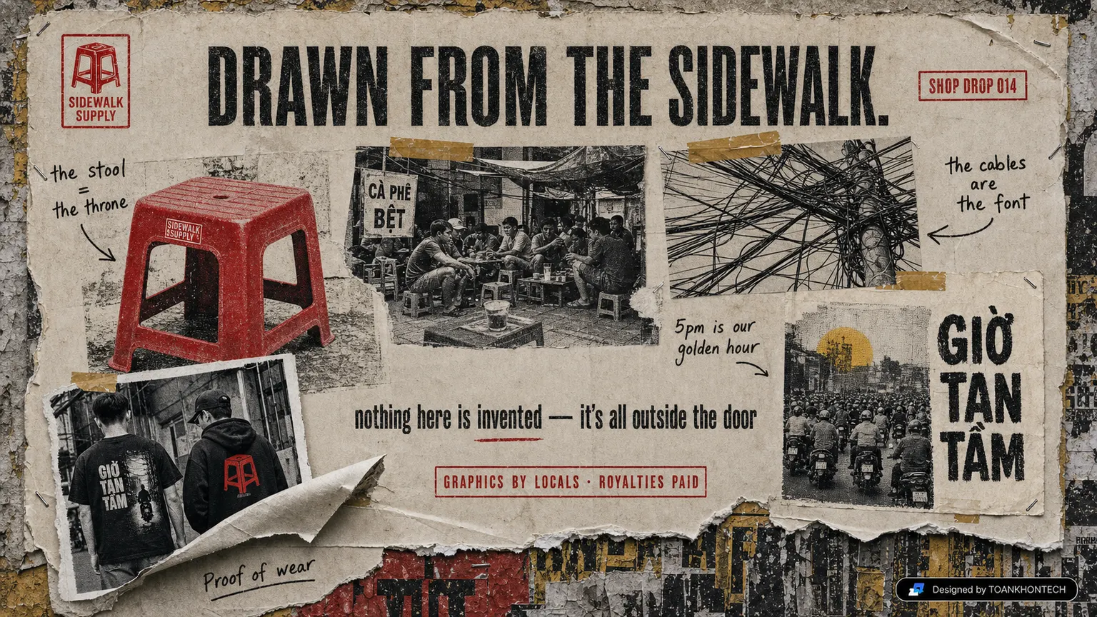 SIDEWALK SUPPLY website concept artboard focused on graphics