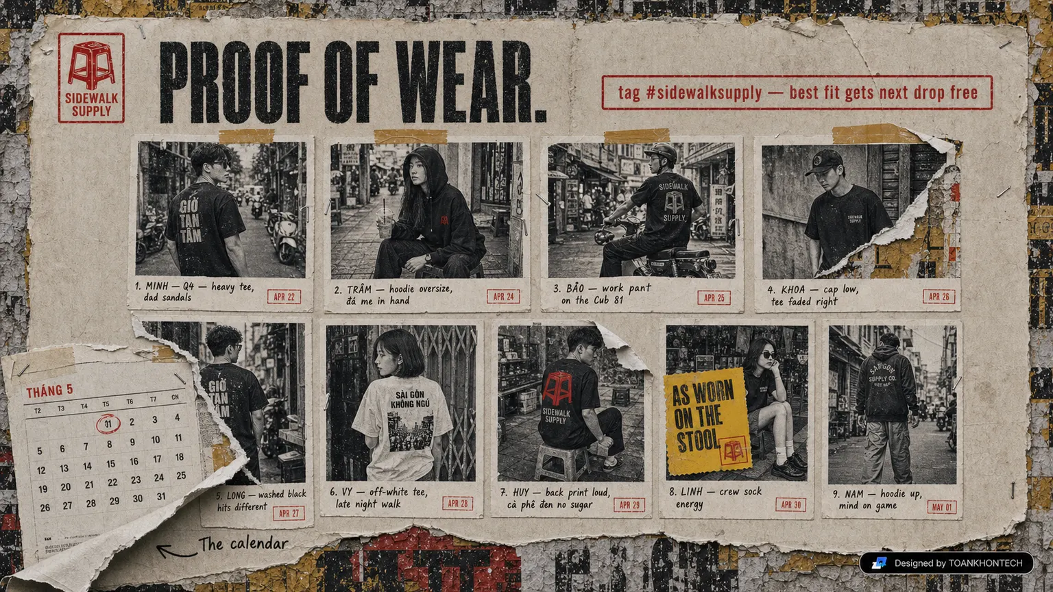 SIDEWALK SUPPLY website concept artboard focused on fits