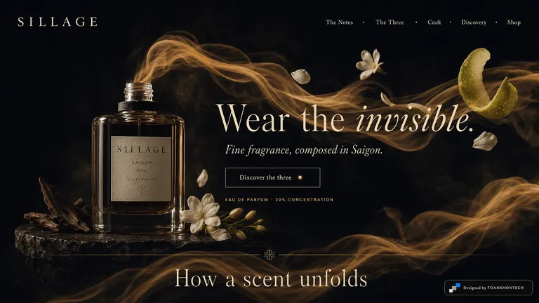 SILLAGE — Fine fragrance, composed in Saigon.