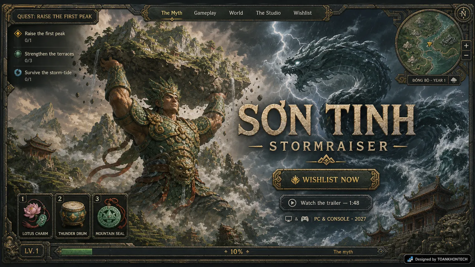 SƠN TINH — STORMRAISER — Raise the first peak. Survive the storm-tide.