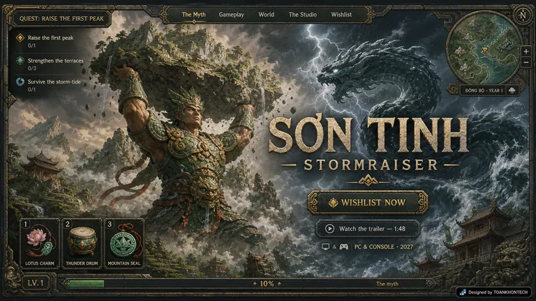 SƠN TINH — STORMRAISER — Raise the first peak. Survive the storm-tide.