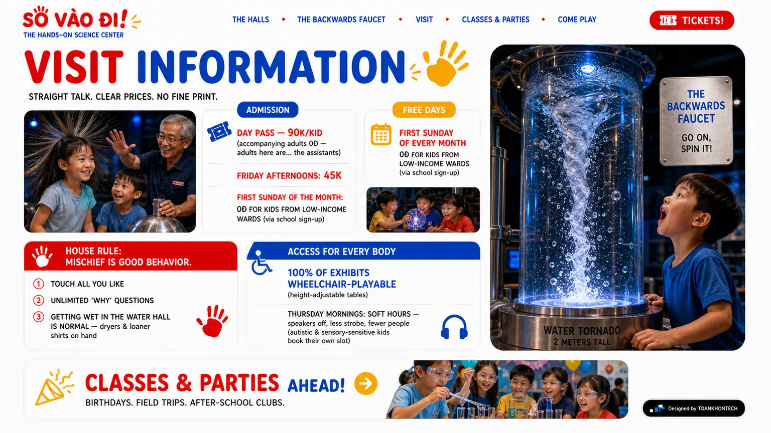SỜ VÀO ĐI! website concept artboard focused on visitor journey