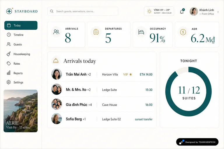 STAYBOARD — AERIE — Vĩnh Hy · 12 suites