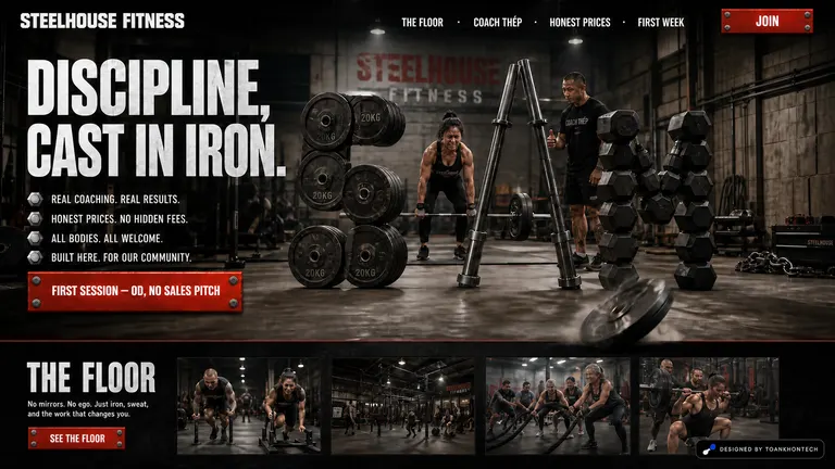 STEELHOUSE FITNESS — Discipline, cast in iron.
