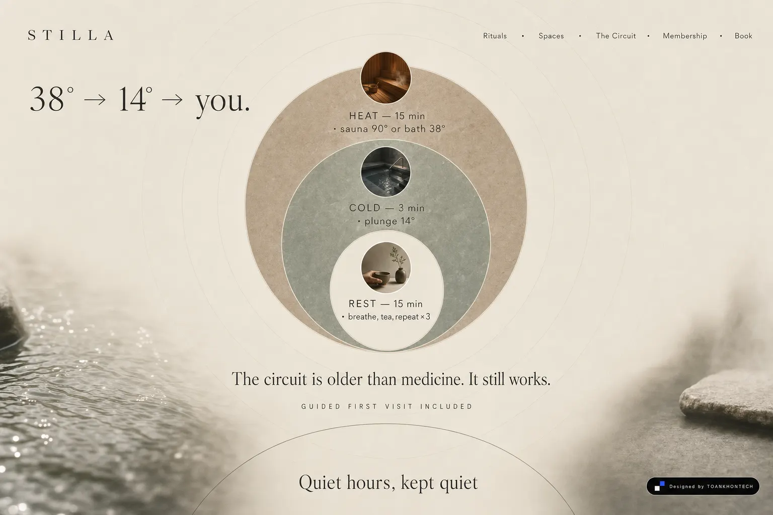 STILLA website concept artboard focused on circuit