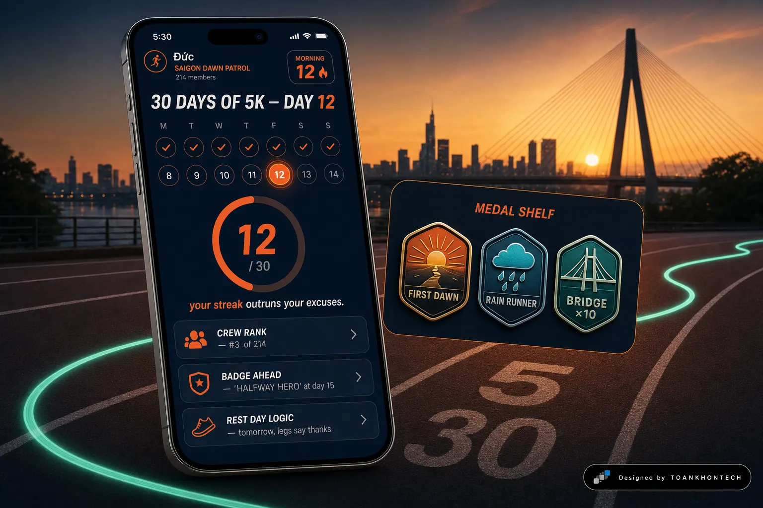STRIDE website concept artboard focused on challenges