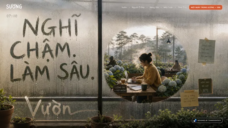 SƯƠNG — Nghĩ chậm. Làm sâu.