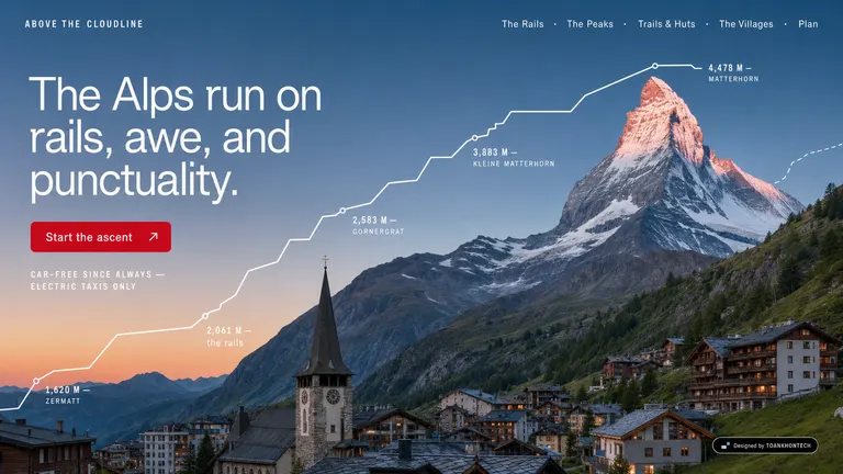 ABOVE THE CLOUDLINE — The Alps run on rails, awe, and punctuality.