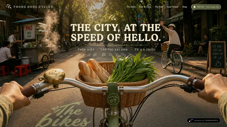 THONG DONG CYCLES — The city, at the speed of hello.