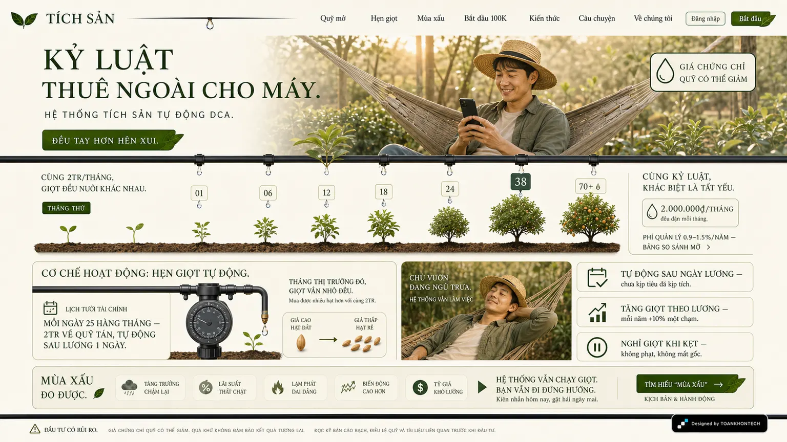 TÍCH SẢN website concept artboard focused on autodca