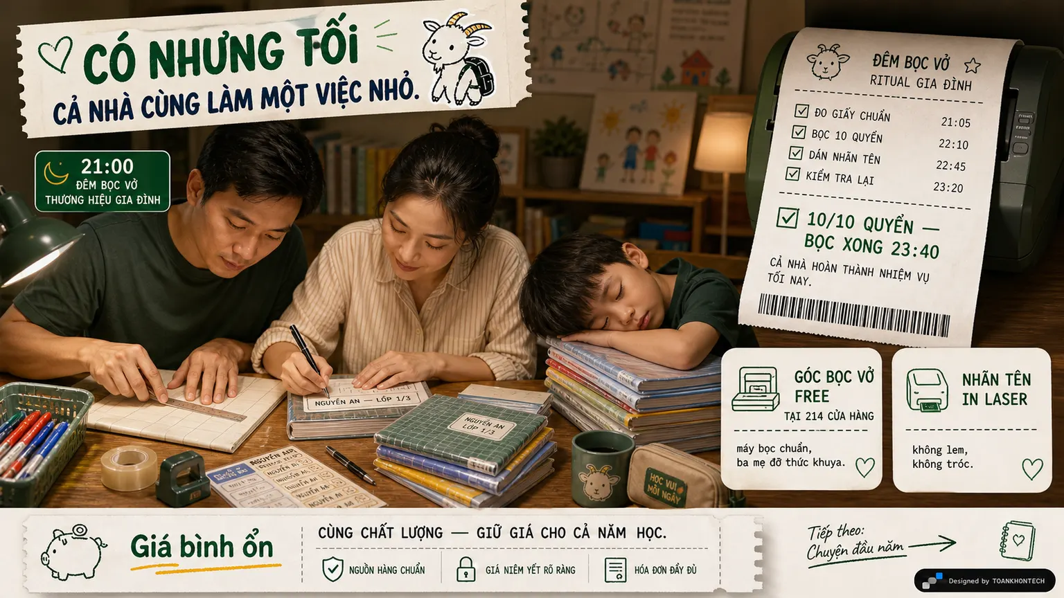 MORNING MART · TỰU TRƯỜNG website concept artboard focused on story