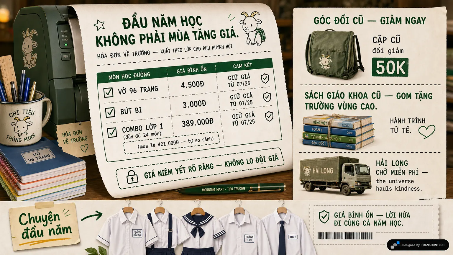 MORNING MART · TỰU TRƯỜNG website concept artboard focused on priceprom