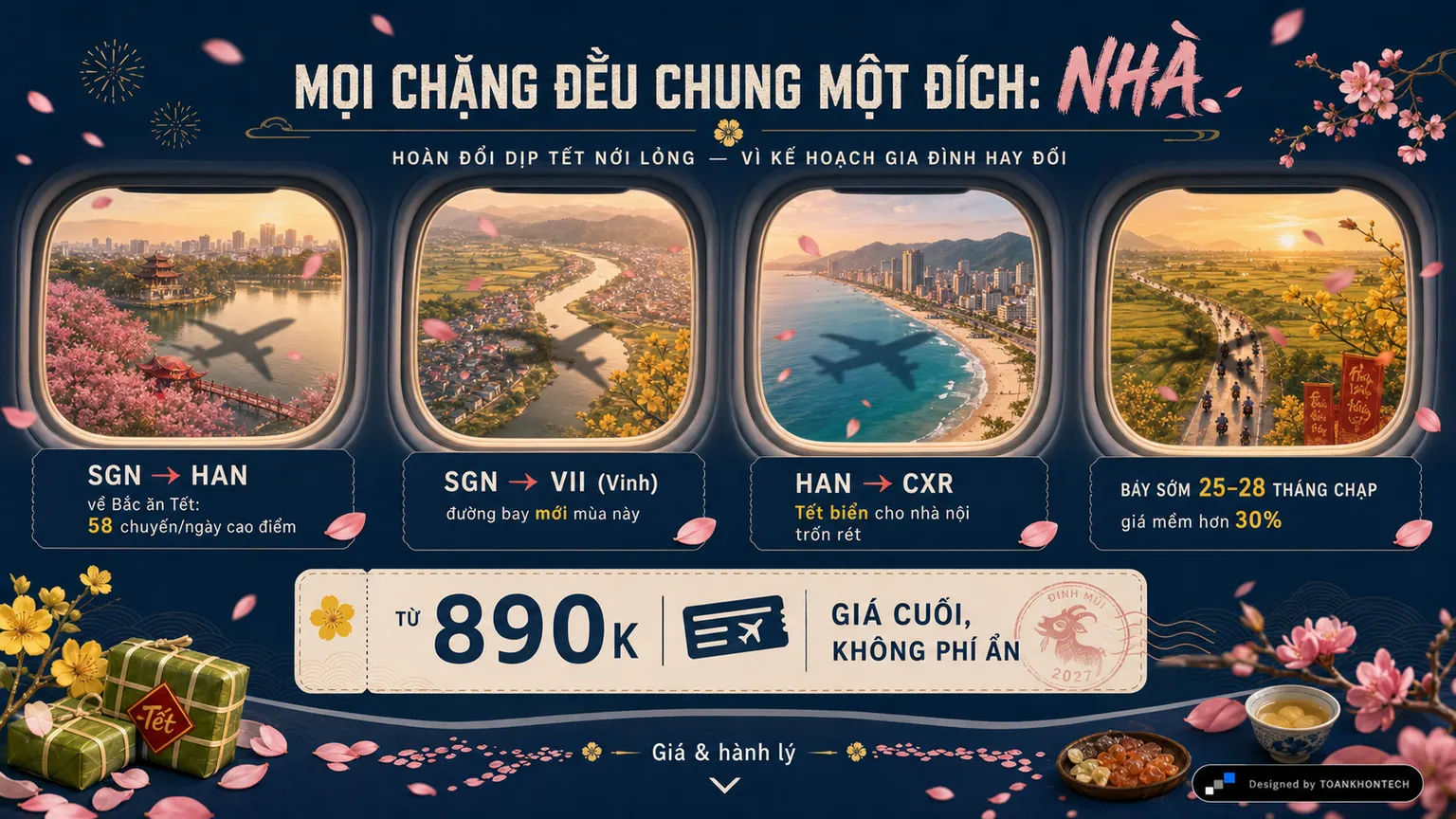 HẢI ÂU AIRWAYS · VỀ NHÀ website concept artboard focused on routes