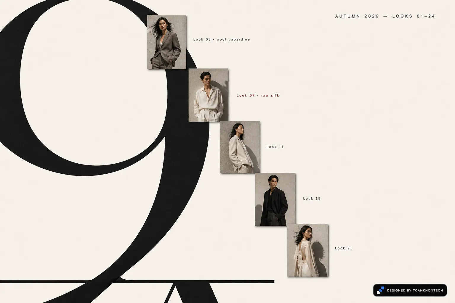 MAISON VERLET website concept artboard focused on lookbook