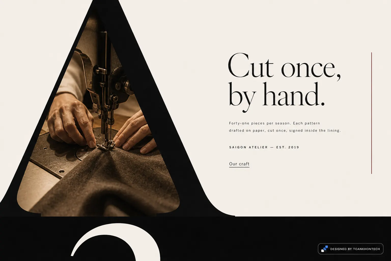 MAISON VERLET website concept artboard focused on atelier
