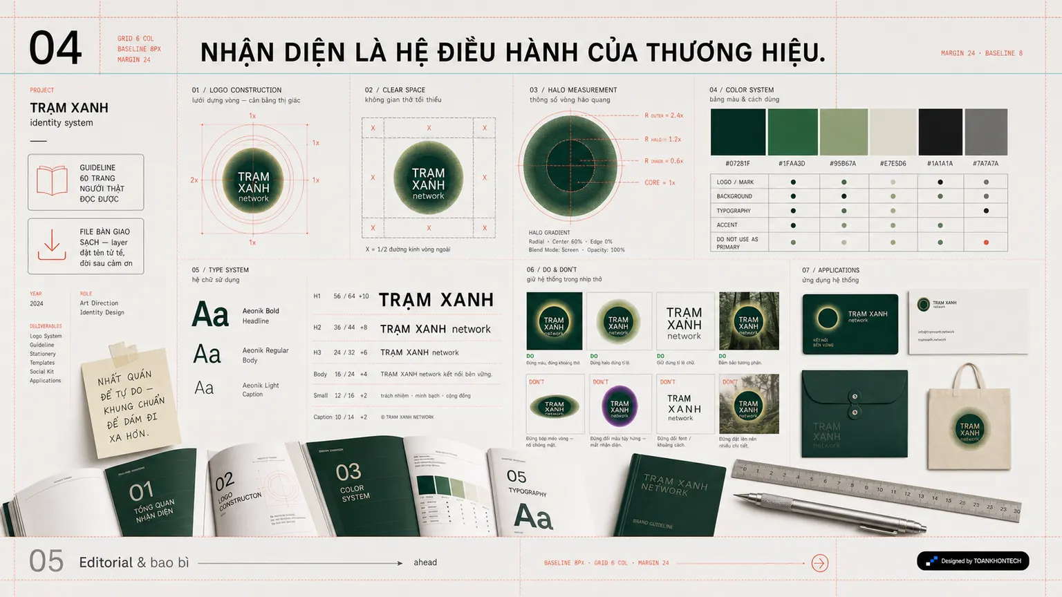 VŨ AN website concept artboard focused on identity