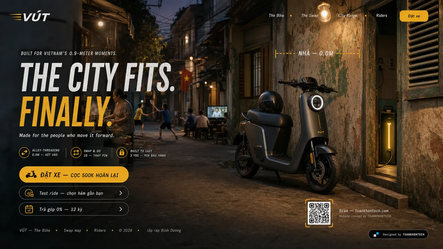 VÚT website concept artboard focused on closing invitation